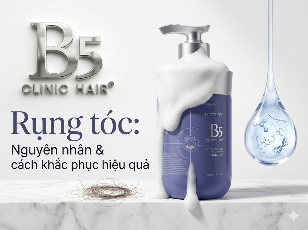 Rụng tóc: Nguyên nhân & cách khắc phục hiệu quả